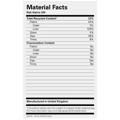 Rab Alpine 200 Down Sleeping Bag