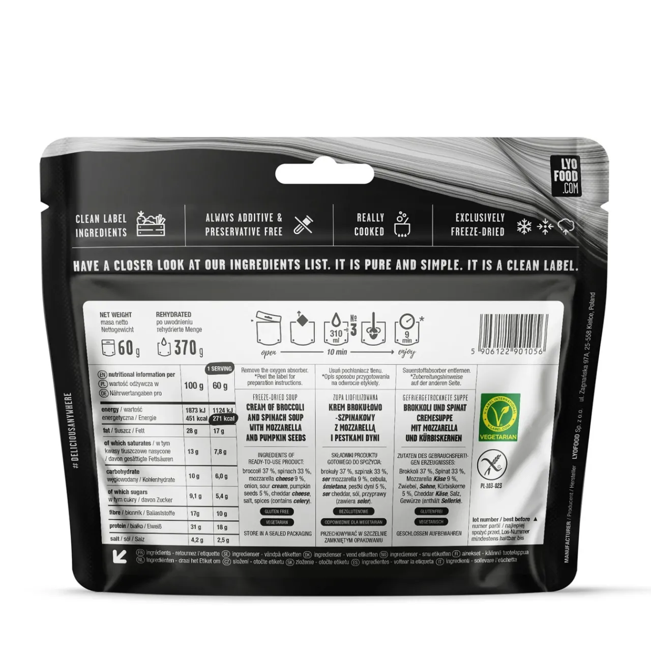 LYO Creamy Broccoli & Spinach Soup