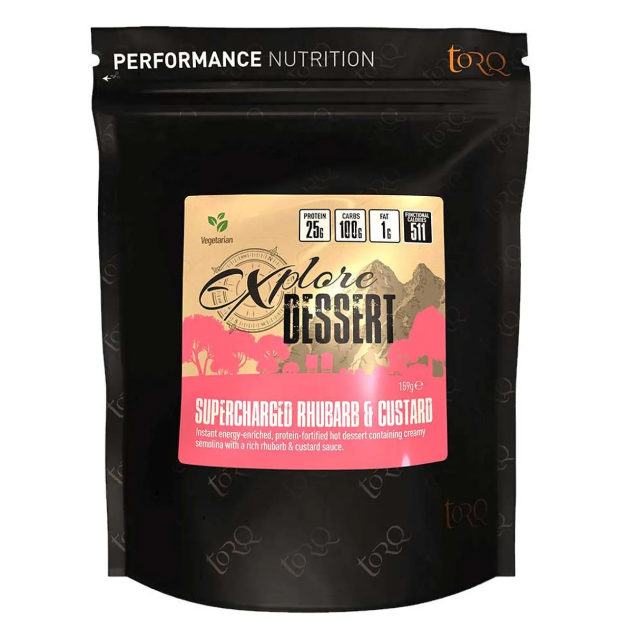 Summit to Eat Explore Rhubard & Custard Dessert