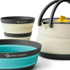 Sea to Summit Frontier UL Collapsible Kettle Cook Set - [3 Piece] 1.1L Kettle, Cup & Bowl