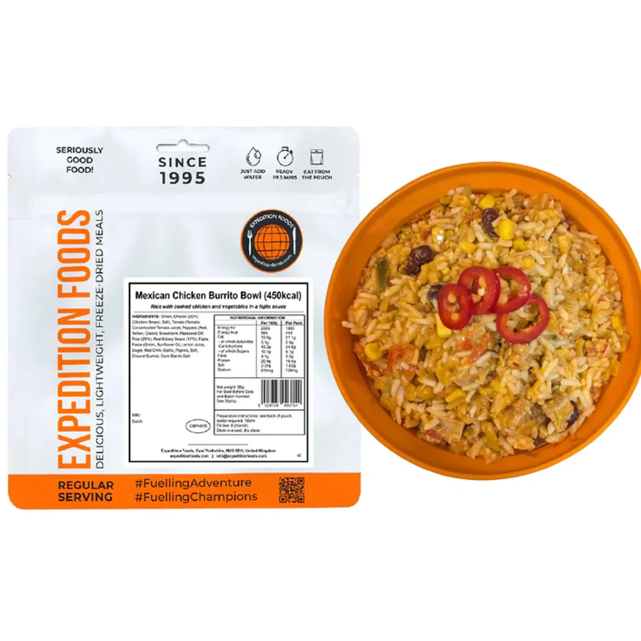 Expedition Foods Mexican Chicken Burrito Bowl (Single Serving)