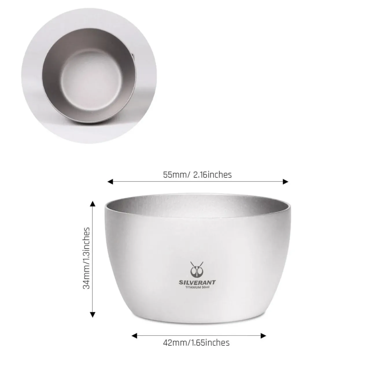 TOAKS 50ml Titanium Shot Glass