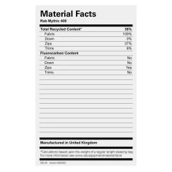 Rab Mythic 400 Down Sleeping Bag