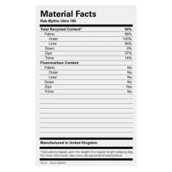 Rab Mythic Ultra 180 Down Sleeping Bag