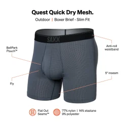 SAXX Quest Quick Dry Mesh Boxer Brief Fly