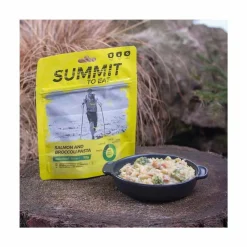 Summit to Eat Salmon and Broccoli Pasta