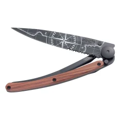 Deejo Serrated 37g Knife - Black/Terra Incognita