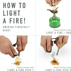 Gram-counter Gear Swedish FireSteel Scout 2-in-1