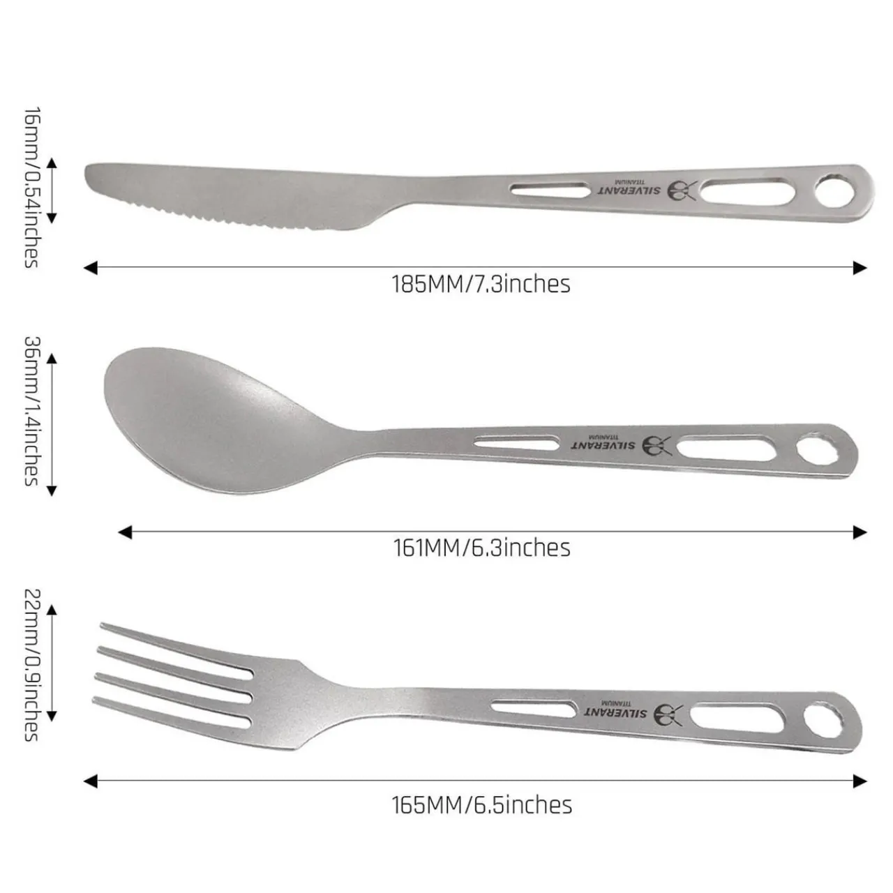 TOAKS Titanium 3 Piece Cutlery Set