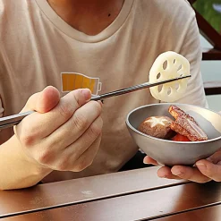 SilverAnt Titanium Chopsticks - Short Handle