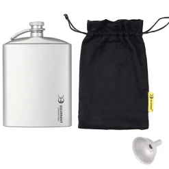 SilverAnt Titanium Hip Flask & Funnel 220ml