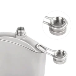 SilverAnt Titanium Hip Flask & Funnel 220ml