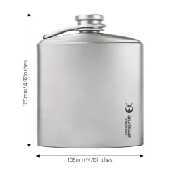 SilverAnt Titanium Hip Flask & Funnel 300ml