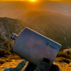 SilverAnt Titanium Hip Flask & Funnel 248ml