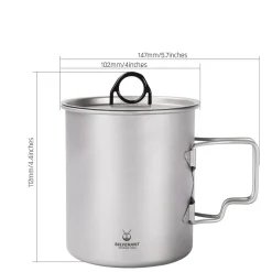 SilverAnt Titanium Pot 750ml with lid