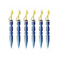 SilverAnt Titanium Y-Shape Tent Stakes - Short 6 Pack