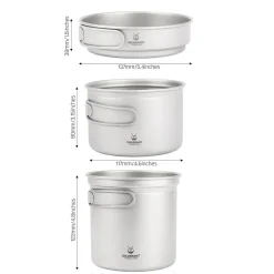 Cocoon Ultralight 3 Piece Titanium Camping Cookware Set