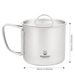 TOAKS Ultralight Titanium Cup with Lid 400ml