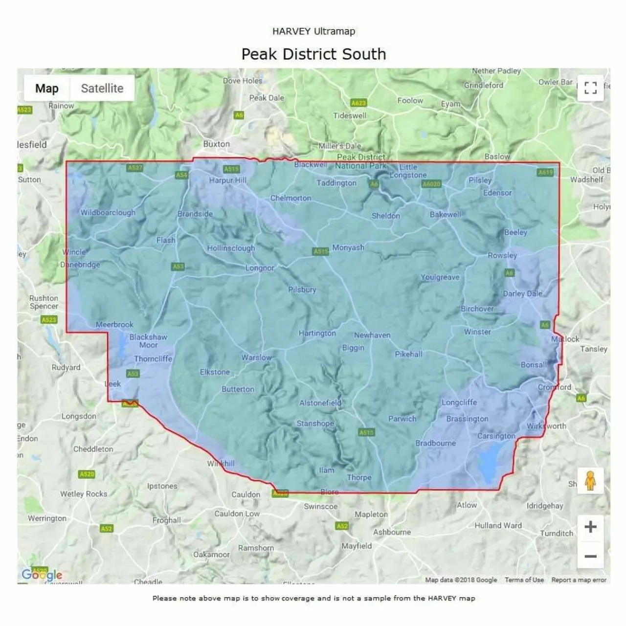 Harvey Maps UltraMap XT40 - Peak District South