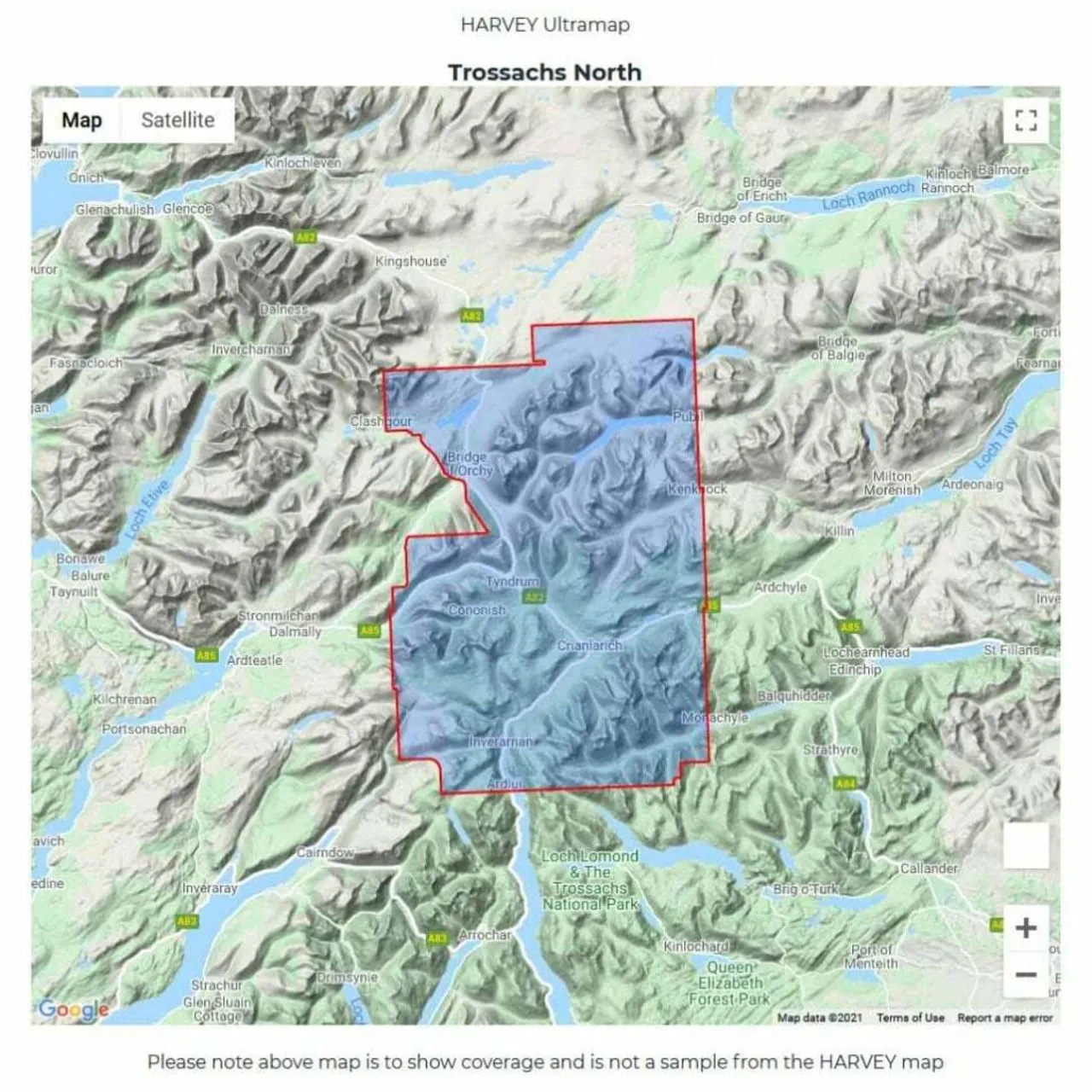 Harvey Maps UltraMap XT40 - Trossachs North