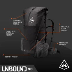 Hyperlite Mountain Gear Unbound 40 Rucksack - Black DCH150