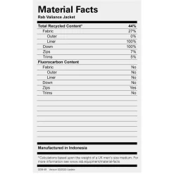 Rab Valiance Waterproof Down Jacket - Past Season Colours