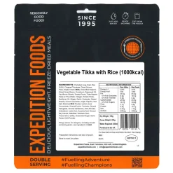 Expedition Foods Vegetable Tikka with Rice (Double Serving)