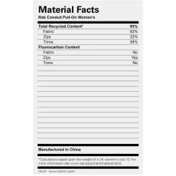 Women Rab Womens Conduit Pull-On