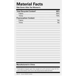 Women Rab Womens Sonic Ultra Tee - Past Season Colours