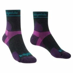 Women Bridgedale Womens Trail Run Ultra Light T2 Merino Sport 3/4 Crew Socks